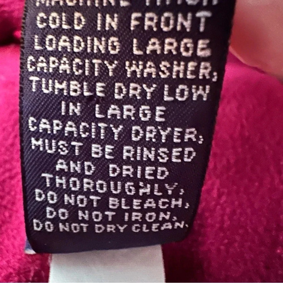 GAP Kids Girl Rose Pink Red Puffer Bomber Jacket Lined Removable Hood Size XL 12 - Picture 7 of 16